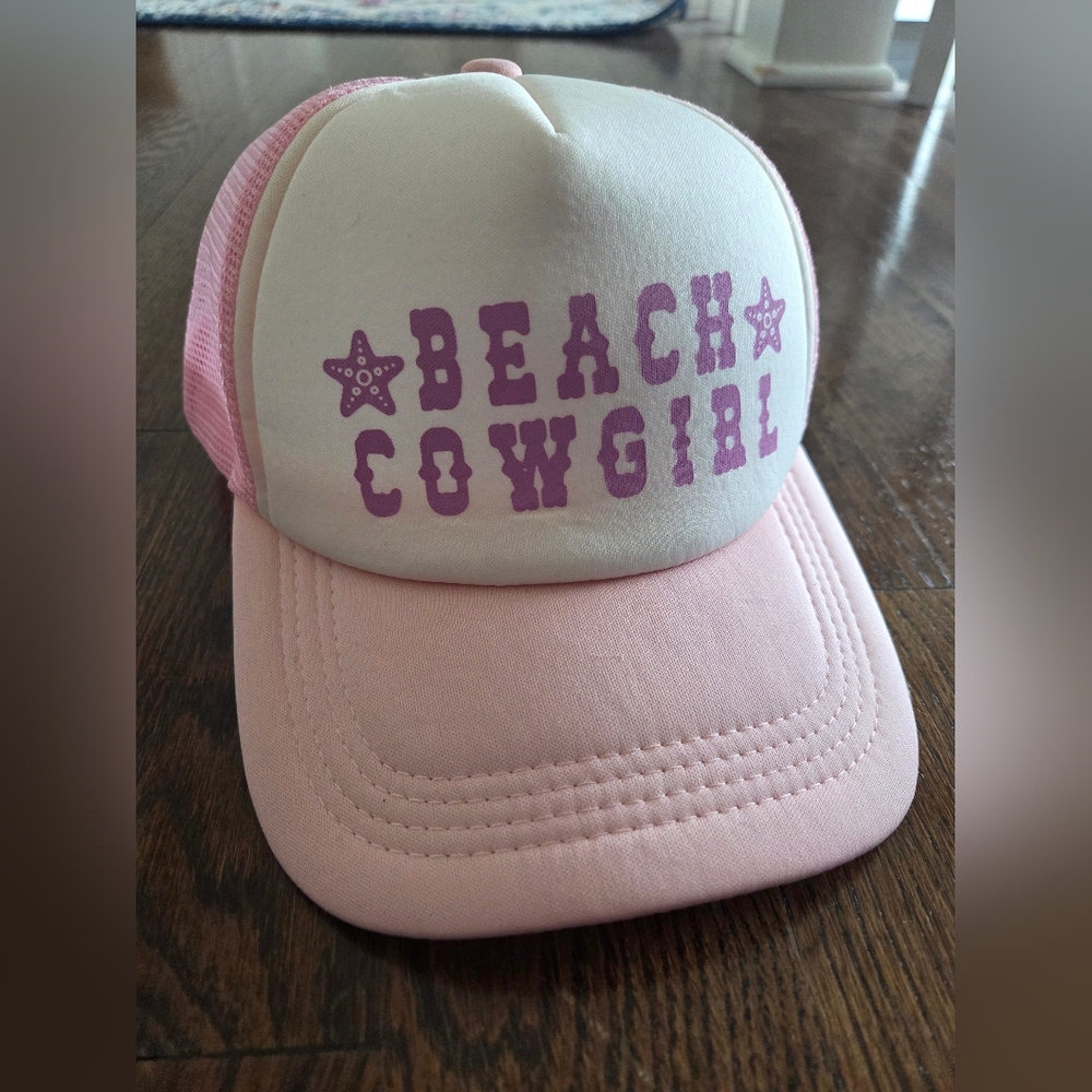 Francesca's Beach Cowgirl Light Pink Mesh Trucker Hat